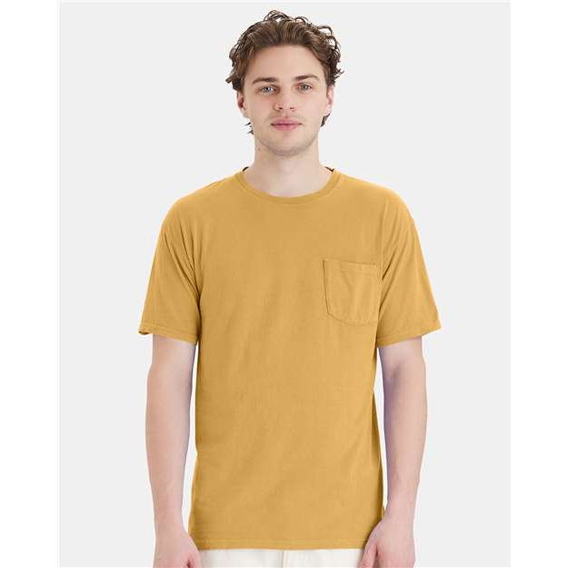 ComfortWash by Hanes Garment-Dyed Pocket T-Shirt - Artisan Gold - ComfortWash by Hanes GDH150 ComfortWash by Hanes Artisan Gold S