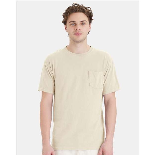 ComfortWash by Hanes Garment-Dyed Pocket T-Shirt - Parchment - ComfortWash by Hanes GDH150 ComfortWash by Hanes Parchment S