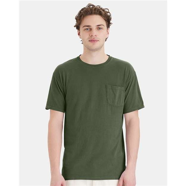 ComfortWash by Hanes Garment-Dyed Pocket T-Shirt - Moss - ComfortWash by Hanes GDH150 ComfortWash by Hanes Moss S