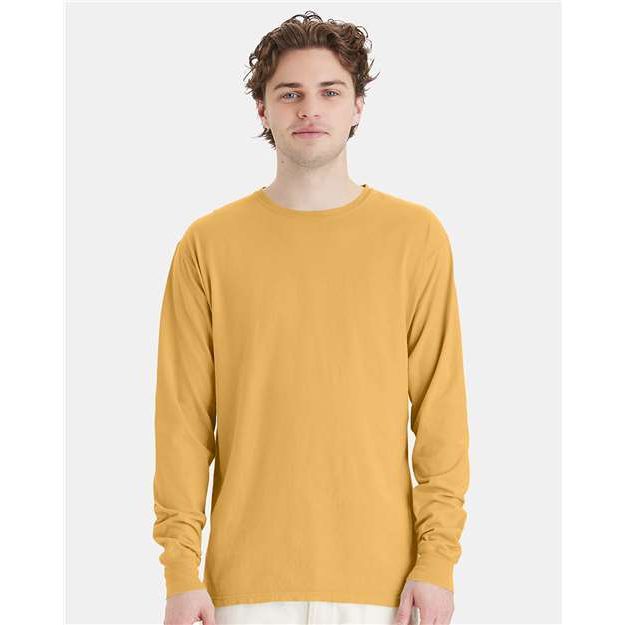 ComfortWash by Hanes Garment-Dyed Long Sleeve T-Shirt - Artisan Gold - ComfortWash by Hanes GDH200 ComfortWash by Hanes Artisan Gold S