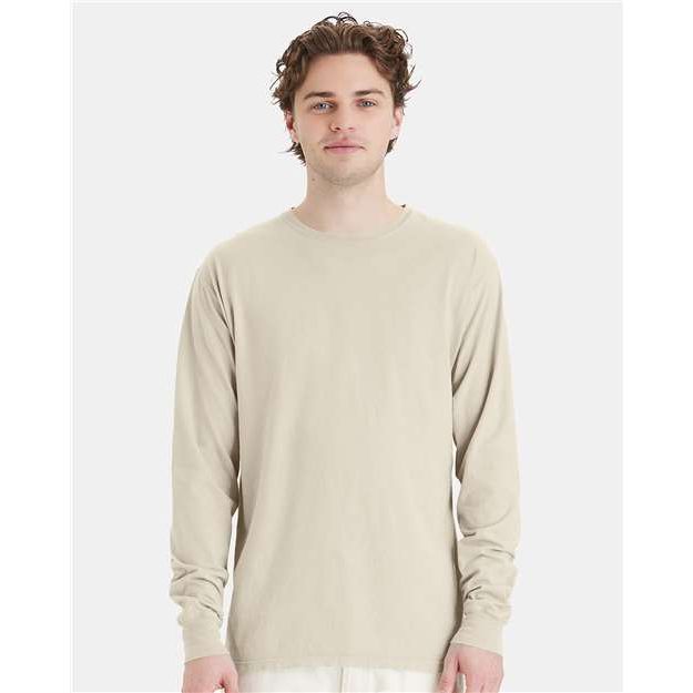 ComfortWash by Hanes Garment-Dyed Long Sleeve T-Shirt - Parchment - ComfortWash by Hanes GDH200 ComfortWash by Hanes Parchment S