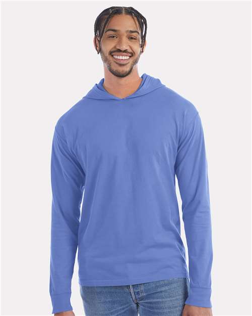 ComfortWash by Hanes Unisex Garment-Dyed Jersey Hooded Long Sleeve T-Shirt - ComfortWash by Hanes GDH280