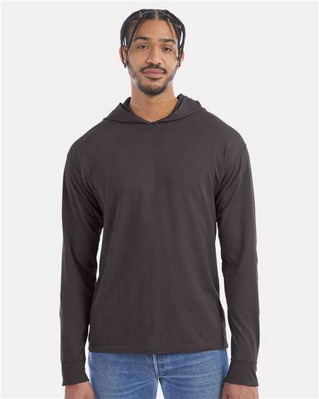 ComfortWash by Hanes Unisex Garment-Dyed Jersey Hooded Long Sleeve T-Shirt - ComfortWash by Hanes GDH280