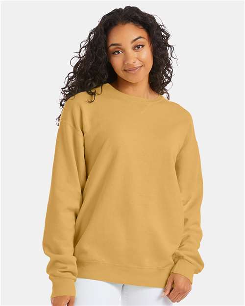 ComfortWash by Hanes Garment-Dyed Crewneck Sweatshirt - Artisan Gold - ComfortWash by Hanes GDH400 ComfortWash by Hanes