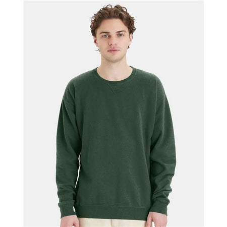 ComfortWash by Hanes Garment-Dyed Crewneck Sweatshirt - Field Green - ComfortWash by Hanes GDH400 ComfortWash by Hanes