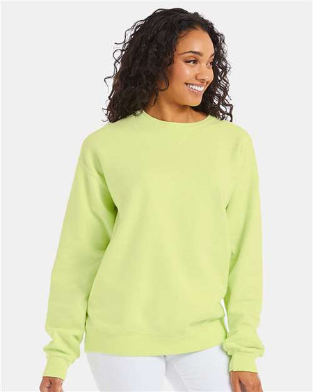 ComfortWash by Hanes Garment-Dyed Crewneck Sweatshirt - Chic Lime - ComfortWash by Hanes GDH400 ComfortWash by Hanes