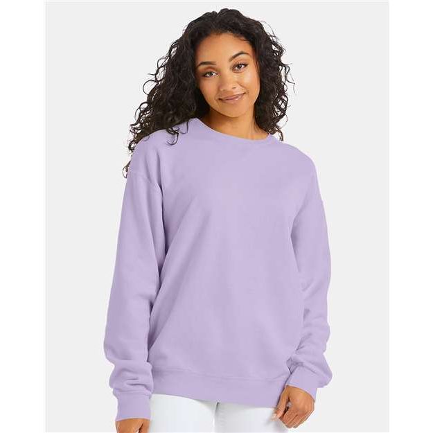 ComfortWash by Hanes Garment-Dyed Crewneck Sweatshirt - Future Lavender - ComfortWash by Hanes GDH400 ComfortWash by Hanes Future Lavender S