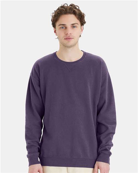 ComfortWash by Hanes Garment-Dyed Crewneck Sweatshirt - Grape Soda - ComfortWash by Hanes GDH400 ComfortWash by Hanes