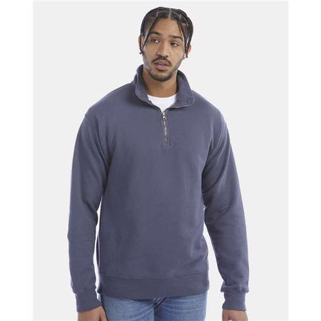 ComfortWash by Hanes Garment-Dyed Quarter-Zip Sweatshirt - ComfortWash by Hanes GDH425 ComfortWash by Hanes