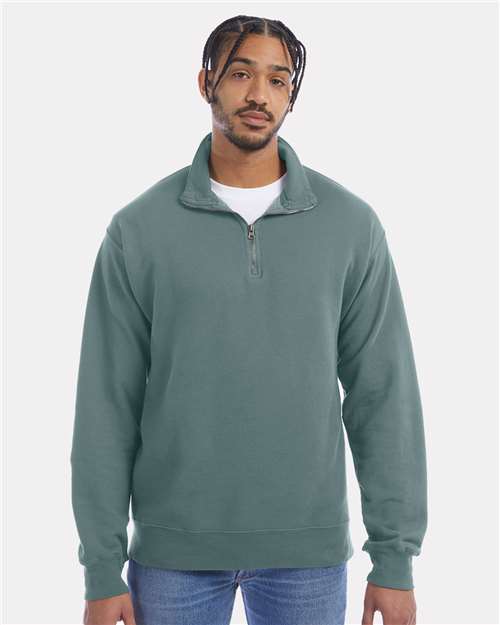 ComfortWash by Hanes Unisex Garment-Dyed Quarter-Zip Sweatshirt - ComfortWash by Hanes GDH425