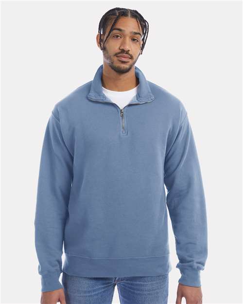 ComfortWash by Hanes Unisex Garment-Dyed Quarter-Zip Sweatshirt - ComfortWash by Hanes GDH425