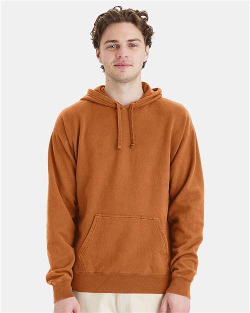 ComfortWash by Hanes Garment-Dyed Hooded Sweatshirt - Texas Orange - ComfortWash by Hanes GDH450 ComfortWash by Hanes Texas Orange S