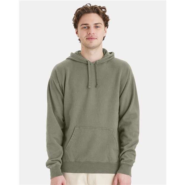 ComfortWash by Hanes Garment-Dyed Unisex Hooded Sweatshirt - ComfortWash by Hanes GDH450 ComfortWash by Hanes Faded Fatigue S