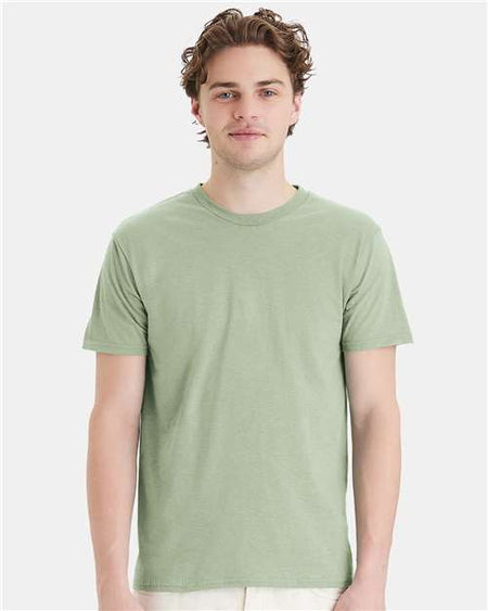 Hanes Perfect-T T-Shirt - Equilibrium Green - Hanes 4980 Hanes