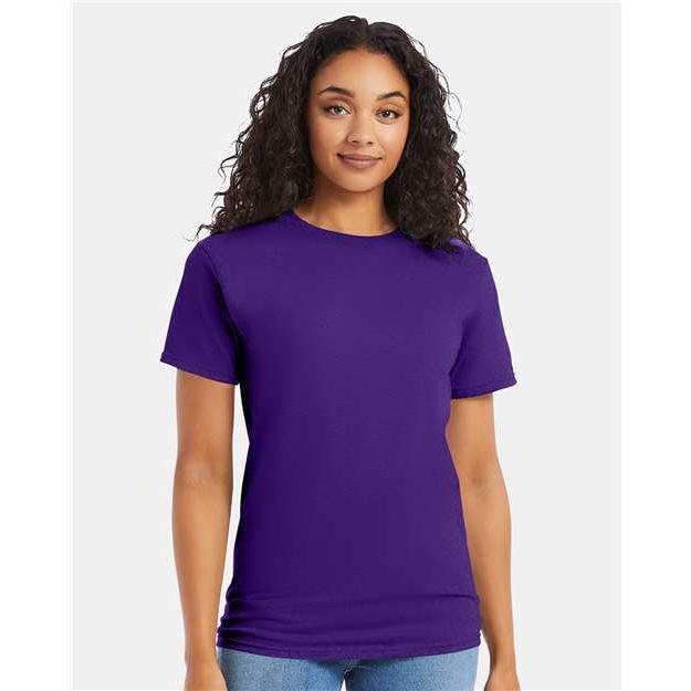 Hanes Essential-T T-Shirt - Athletic Purple - Hanes 5280 Hanes