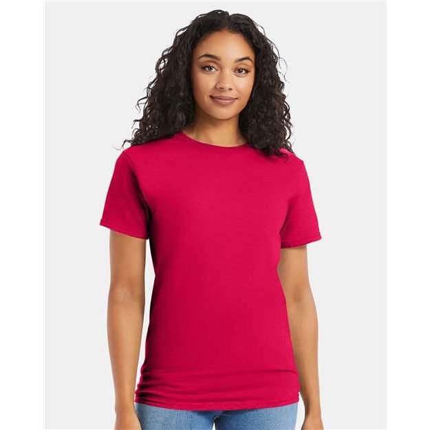 Hanes Essential-T T-Shirt - Athletic Crimson - Hanes 5280 Hanes