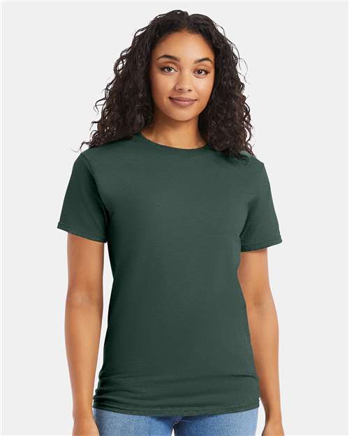 Hanes Essential-T T-Shirt - Athletic Dark Green - Hanes 5280 Hanes Athletic Dark Green S