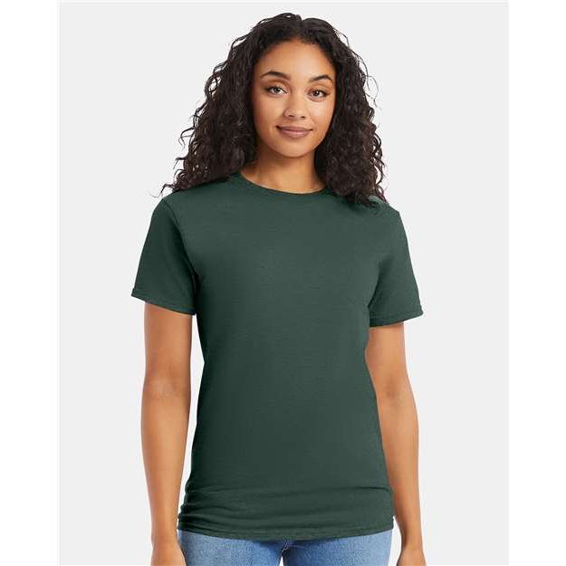 Hanes Essential-T T-Shirt - Athletic Dark Green - Hanes 5280 Hanes