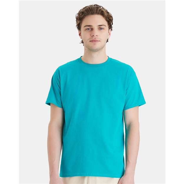 Hanes Essential-T T-Shirt - Athletic Teal - Hanes 5280 Hanes