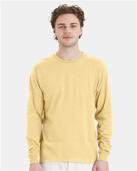 Hanes Essential-T Long Sleeve T-Shirt - Athletic Gold - Hanes 5286 Hanes Athletic Gold S