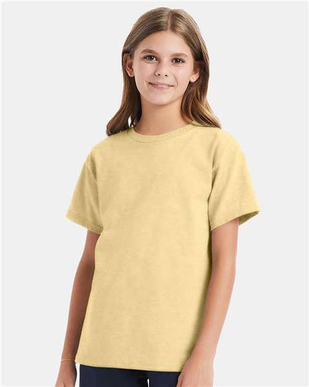 Hanes Essential-T Youth T-Shirt - Athletic Gold - Hanes 5480 Hanes Athletic Gold XS