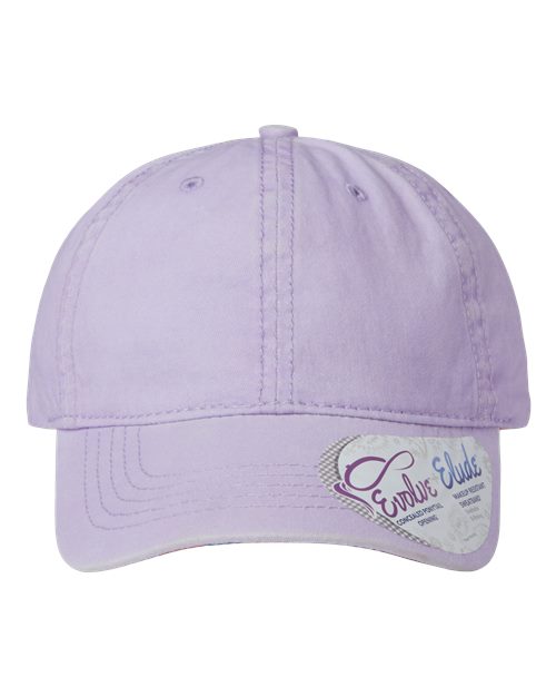 Infinity Her Women's Pigment-Dyed with Fashion Undervisor Cap - Infinity Her CASSIE Infinity Her Lavender/ Stripes Adjustable