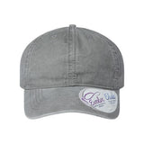 Infinity Her Women's Pigment-Dyed with Fashion Undervisor Cap - Infinity Her CASSIE Infinity Her Light Grey/ Polka Dots Adjustable