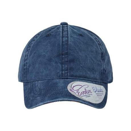 Infinity Her Women's Pigment-Dyed with Fashion Undervisor Cap - Infinity Her CASSIE Infinity Her Navy/ Stripes Adjustable