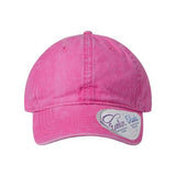 Infinity Her Women's Pigment-Dyed with Fashion Undervisor Cap - Infinity Her CASSIE Infinity Her Rose/ Polka Dots Adjustable