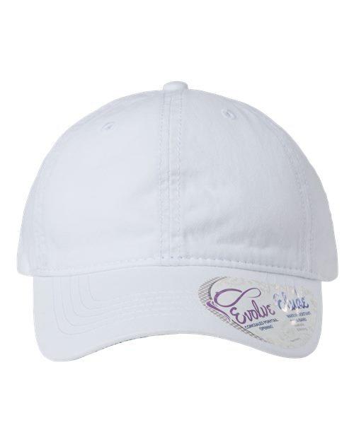 Infinity Her Women's Pigment-Dyed with Fashion Undervisor Cap - Infinity Her CASSIE Infinity Her White/ Floral Adjustable