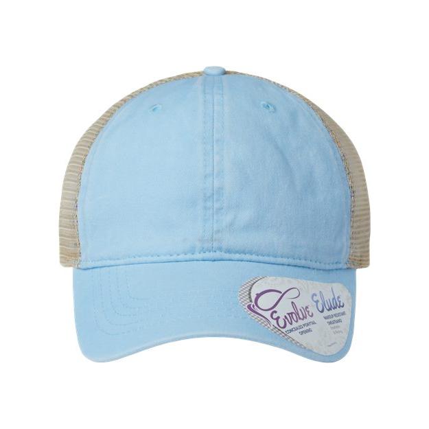 Infinity Her Women's Washed Mesh-Back Cap - Infinity Her TESS Infinity Her Cashmere Blue/ Floral Adjustable