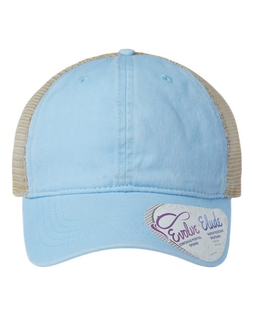 Infinity Her Women's Washed Mesh-Back Cap - Infinity Her TESS Infinity Her Cashmere Blue/ Floral Adjustable