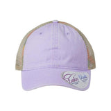 Infinity Her Women's Washed Mesh-Back Cap - Infinity Her TESS Infinity Her Lavender/ Stripes Adjustable