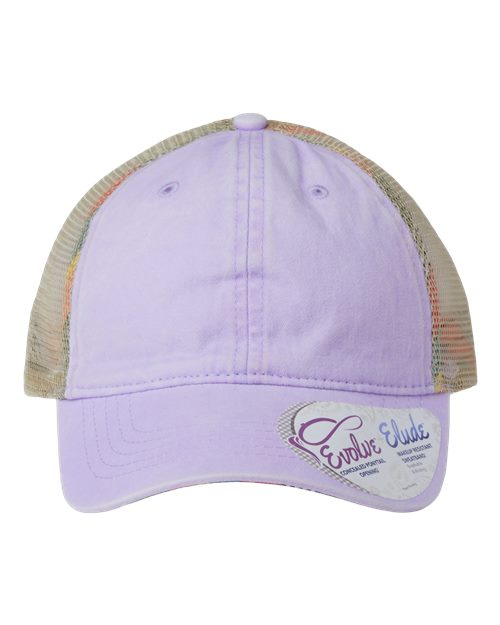 Infinity Her Women's Washed Mesh-Back Cap - Infinity Her TESS Infinity Her Lavender/ Stripes Adjustable