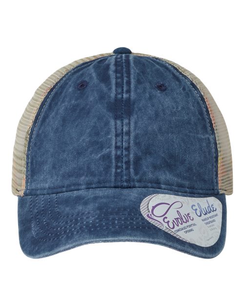 Infinity Her Women's Washed Mesh-Back Cap - Infinity Her TESS Infinity Her Navy/ Stripes Adjustable