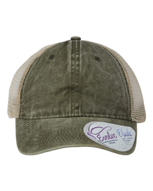 Infinity Her Women's Washed Mesh-Back Cap - Infinity Her TESS Infinity Her Olive/ Camo Adjustable