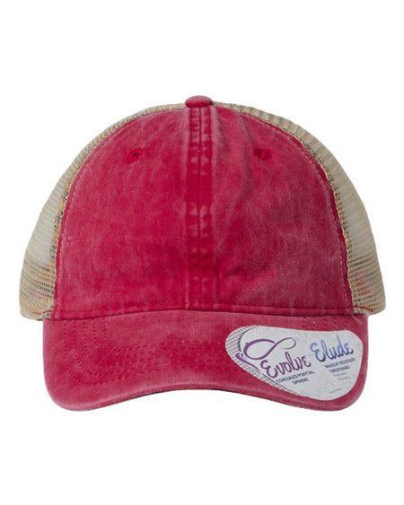 Infinity Her Women's Washed Mesh-Back Cap - Infinity Her TESS Infinity Her Red/ Leopard Adjustable