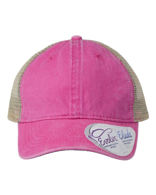 Infinity Her Women's Washed Mesh-Back Cap - Infinity Her TESS Infinity Her Rose/ Polka Dots Adjustable