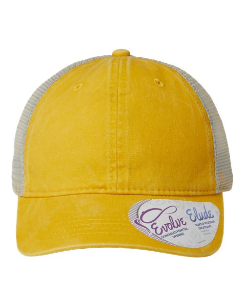 Infinity Her Women's Washed Mesh-Back Cap - Infinity Her TESS Infinity Her Sunset Yellow/ Polka Dots Adjustable