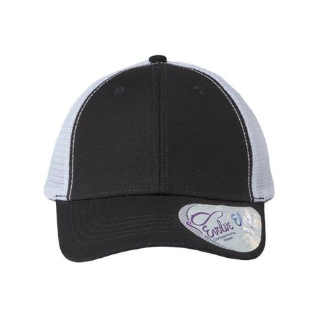 Infinity Her Women's Modern Trucker Cap - Infinity Her CHARLIE Infinity Her Black/ White Adjustable