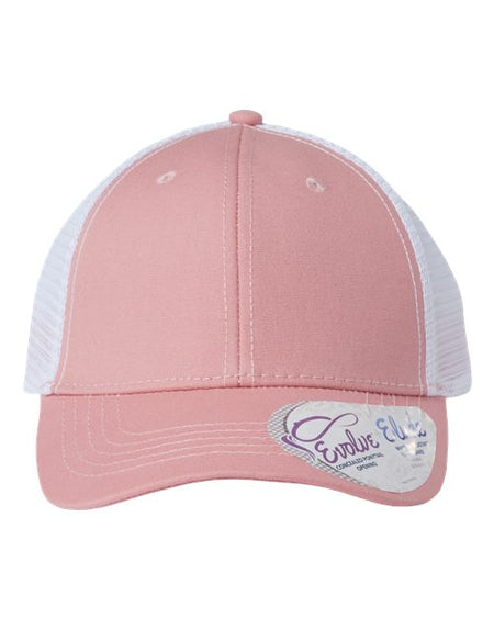 Infinity Her Women's Modern Trucker Cap - Infinity Her CHARLIE Infinity Her Dusty Rose/ White Adjustable