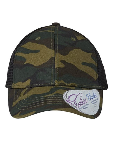 Infinity Her Women's Modern Trucker Cap - Infinity Her CHARLIE Infinity Her Fashion Camo/ Black Adjustable