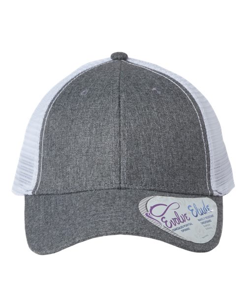 Infinity Her Women's Modern Trucker Cap - Infinity Her CHARLIE Infinity Her Heather Grey/ White Adjustable