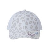 Infinity Her Women's Modern Trucker Cap - Infinity Her CHARLIE Infinity Her Snow Leopard/ White Adjustable