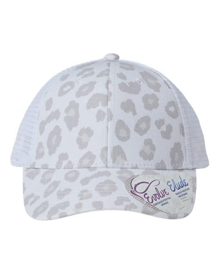 Infinity Her Women's Modern Trucker Cap - Infinity Her CHARLIE Infinity Her Snow Leopard/ White Adjustable