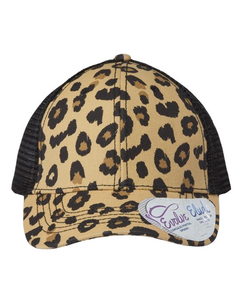 Infinity Her Women's Modern Trucker Cap - Infinity Her CHARLIE Infinity Her Leopard/ Black Adjustable