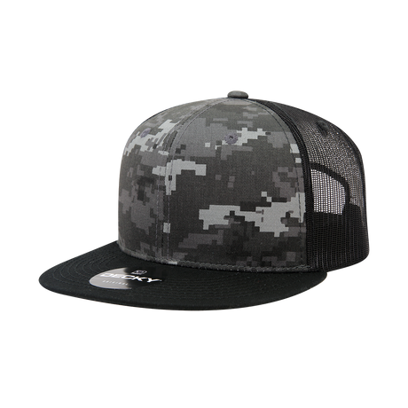 Decky 6 Panel High Profile Structured Camo Trucker | Decky 1055