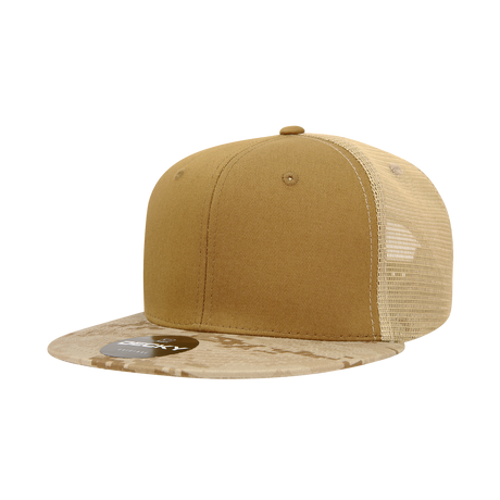 Decky 6 Panel High Profile Structured Camo Trucker | Decky 1055