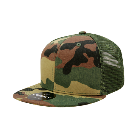 Decky 6 Panel High Profile Structured Camo Trucker | Decky 1055