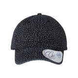 Infinity Her Women's Garment-Washed Fashion Print Cap - Infinity Her HATTIE Infinity Her Black/ White Polka Dots Adjustable